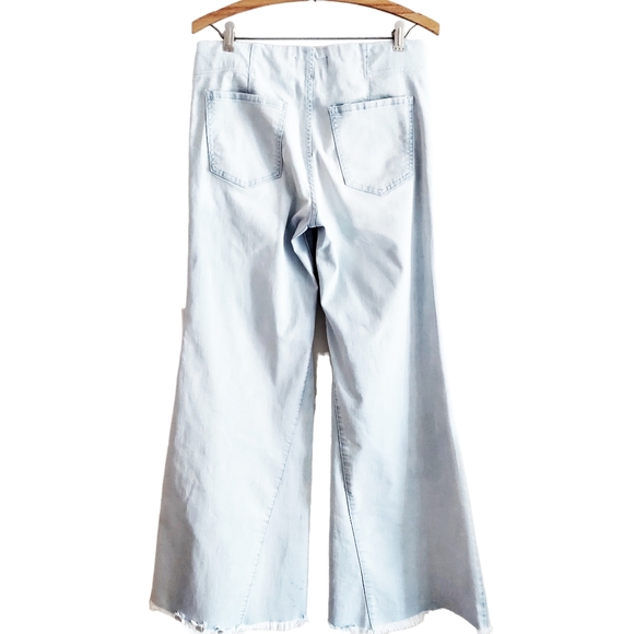 Free People Flared Light Wash Bell Bottom Pull-On Jeans - Picture 6 of 12